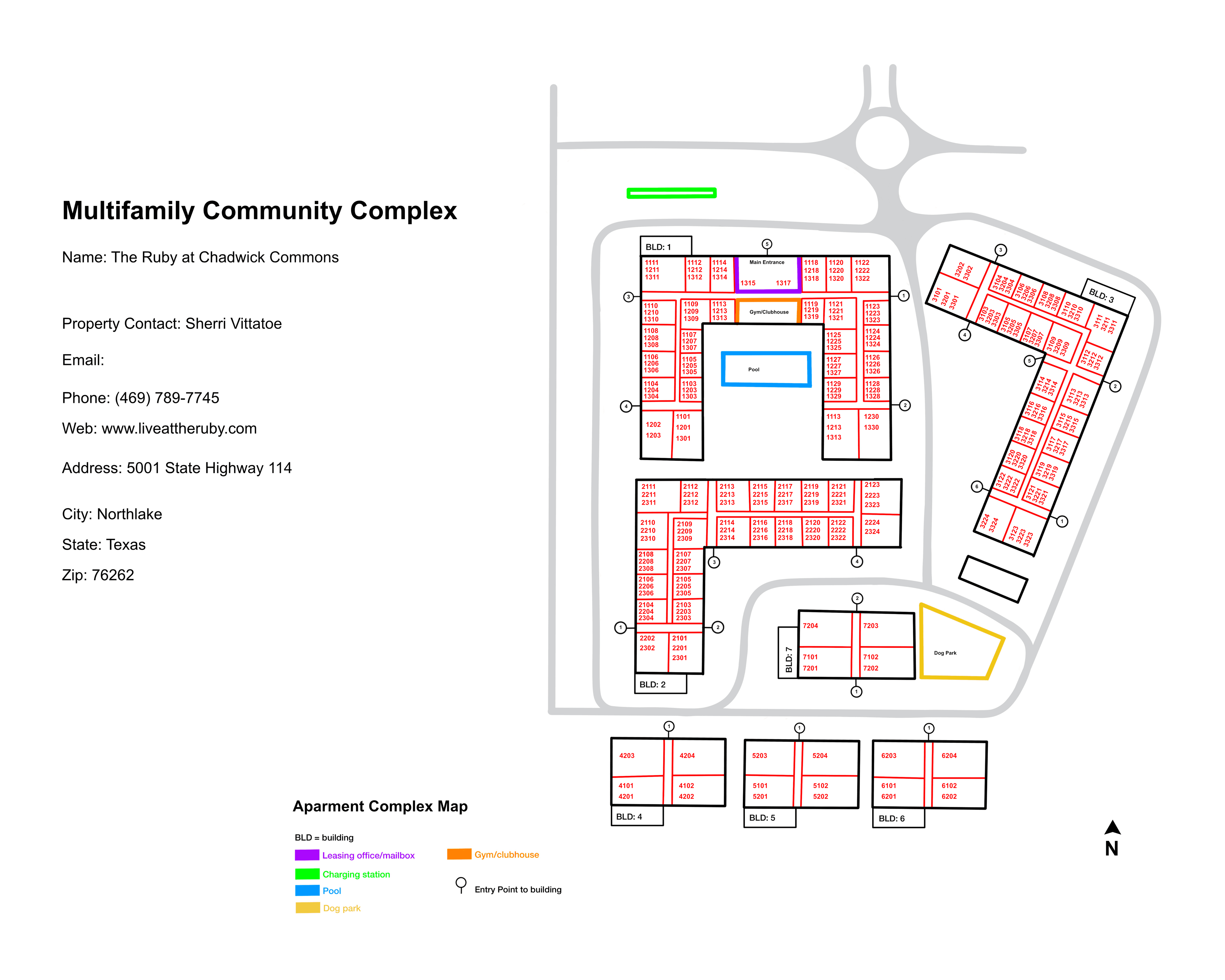Property directory map for The Ruby at Chadwick Commons